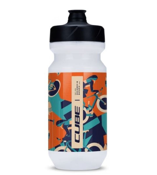 Cube Water Bottle Orange Pattern